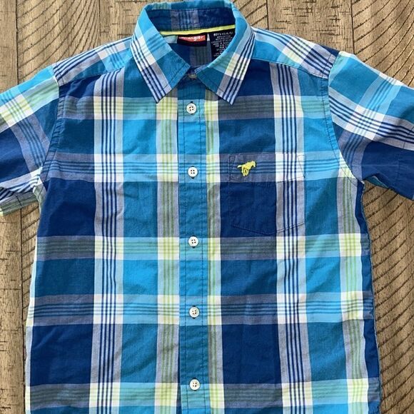 Wrangler Western 🏜️ Plaid Shirt 👕 for Your Wee Cowboy 🤠 Embroidered Mustang🐴 - Picture 1 of 17